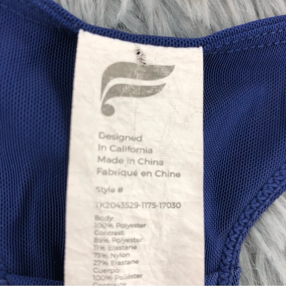 Fabletics Tank Built In Sports Bra Womens Small Razorback Blue - Picture 2 of 10